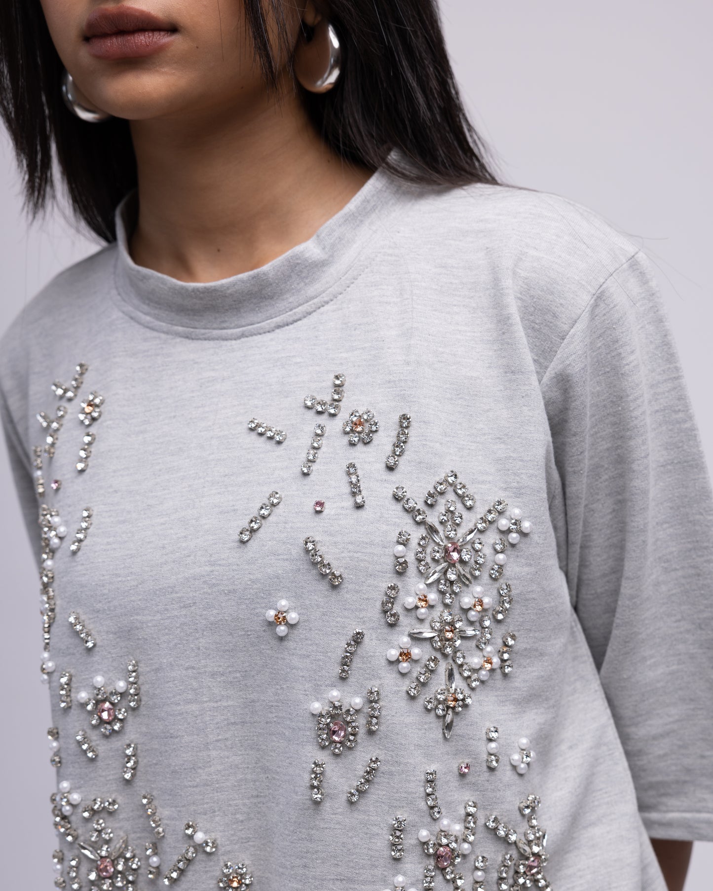 Oversized embellished t-shirt